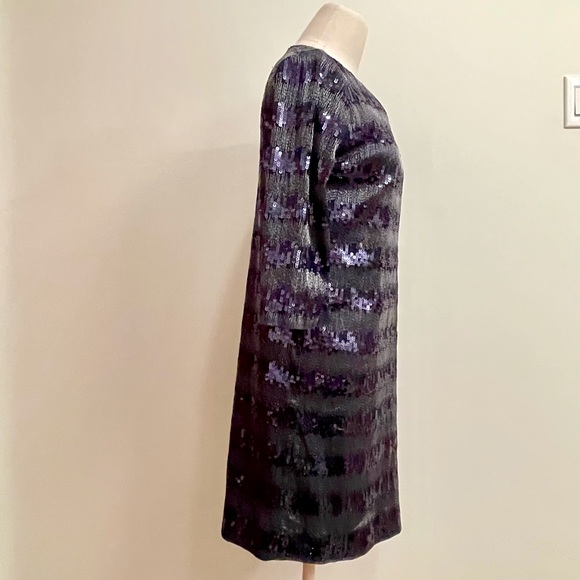 ✨Blue Sequin and Silver Thread Shimmering Dress✨ - Picture 6 of 12